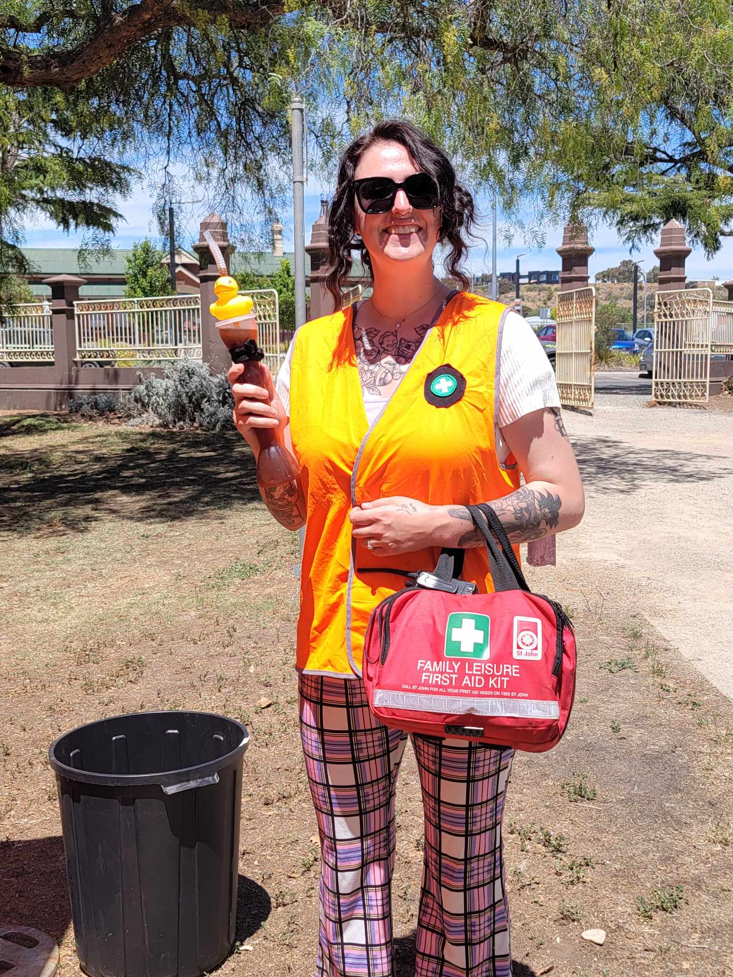 First-aid and a ducky slushie