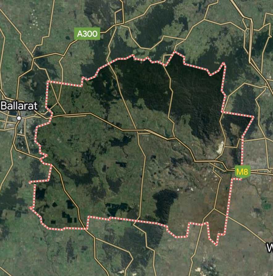 Map of Moorabool Shire